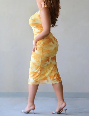 Rochie medie SHEIN CURVE, galben