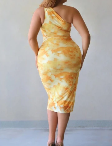 Rochie medie SHEIN CURVE, galben
