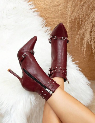
						Botine SHEIN, visiniu