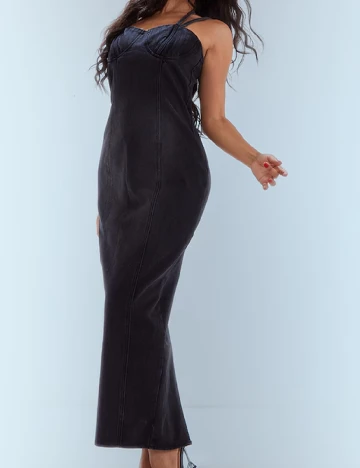 Rochie lunga PRETTYLITTLETHING, negru
