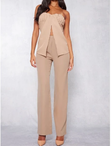 Pantaloni PRETTYLITTLETHING, maro