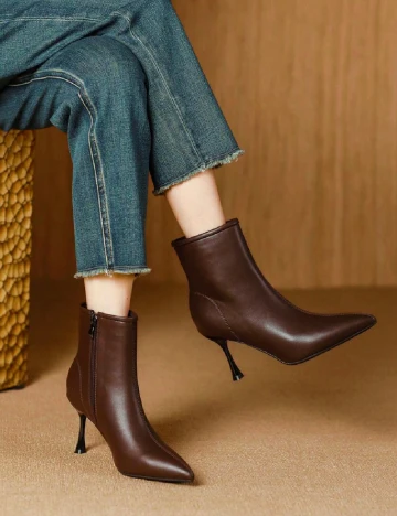 Botine SHEIN, maro
