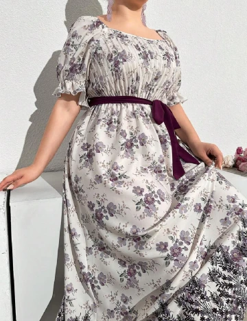 Rochie lunga SHEIN CURVE, floral print