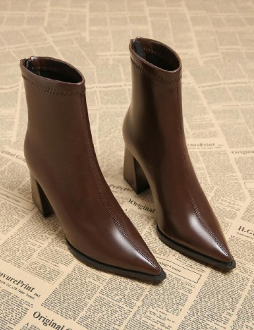 Botine SHEIN, maro