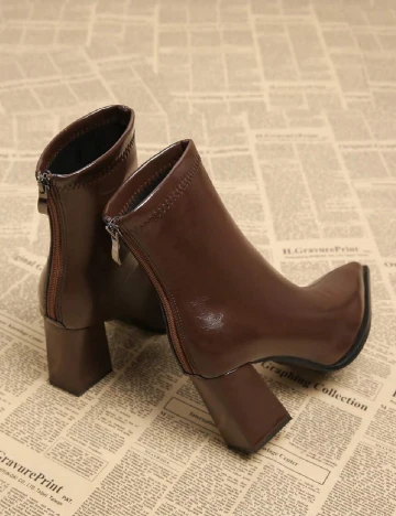 Botine SHEIN, maro