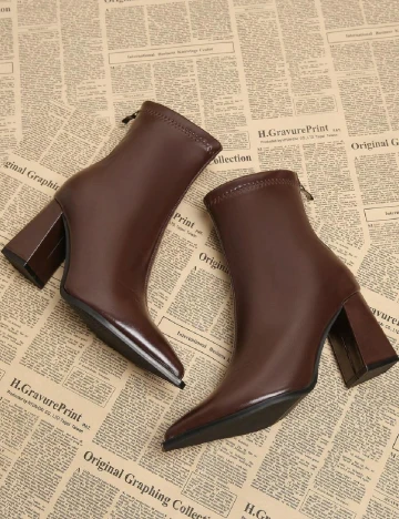 Botine SHEIN, maro