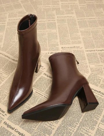 Botine SHEIN, maro