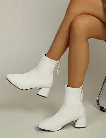 Botine SHEIN, alb