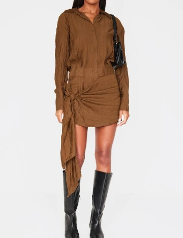 Rochie scurta PRETTYLITTLETHING, maro