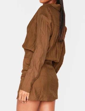 Rochie scurta PRETTYLITTLETHING, maro