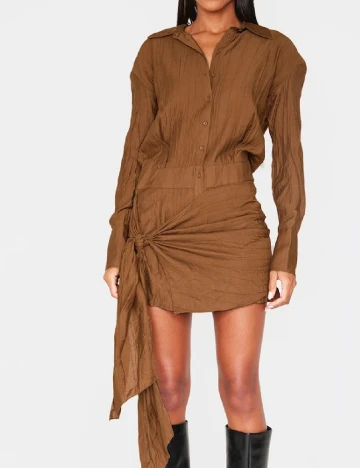 Rochie scurta PRETTYLITTLETHING, maro