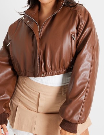 Jacheta PRETTYLITTLETHING Plus Size, maro
