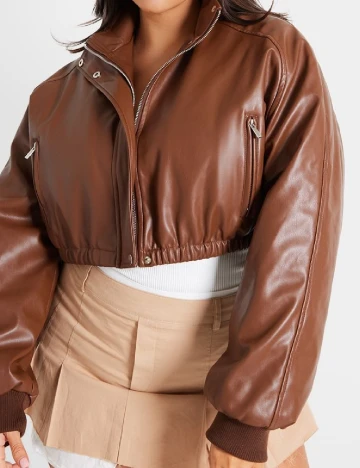 Jacheta PRETTYLITTLETHING Plus Size, maro Maro