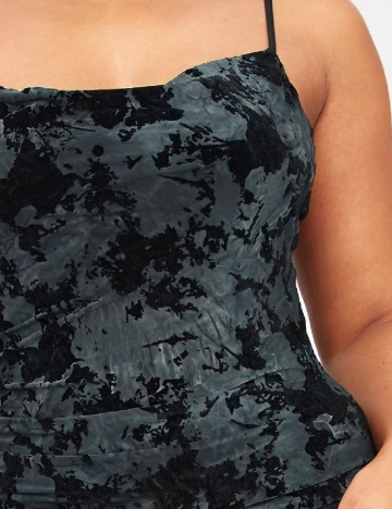 Rochie medie PRETTYLITTLETHING Plus Size, negru