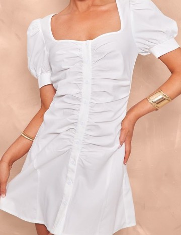 Rochie scurta PRETTYLITTLETHING, alb
