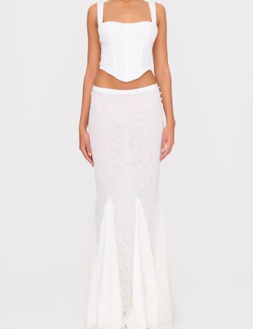 Fusta PRETTYLITTLETHING, alb