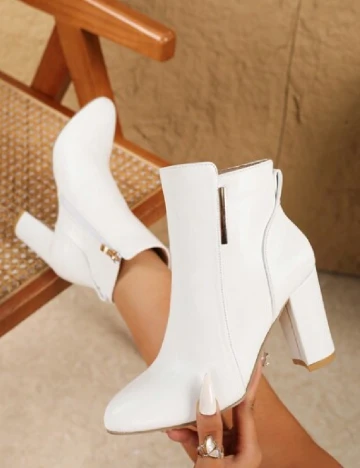 Botine SHEIN, alb