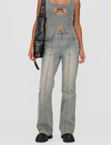 Blugi PrettyLittleThing, albastru