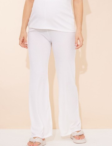 Pantaloni PRETTYLITTLETHING Maternity, alb