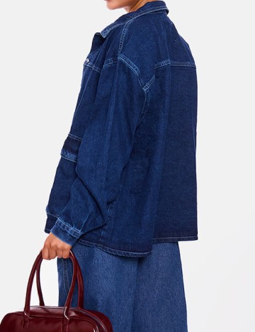 Jacheta Oversize PRETTYLITTLETHING, bleumarin