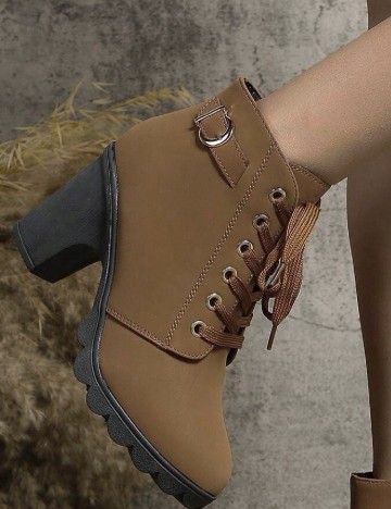 Botine SHEIN, maro