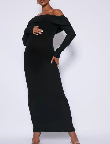 Rochie lunga PRETTYLITTLETHING Maternity, negru
