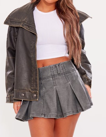 Fusta PrettyLittleThing, gri