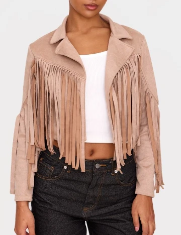 Jacheta PrettyLittleThing, maro deschis Maro