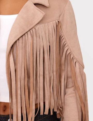 Jacheta PrettyLittleThing, maro deschis Maro