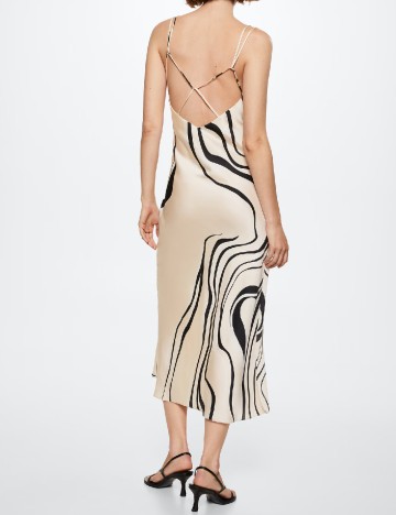 Rochie medie Mango, crem