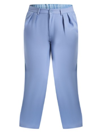 Pantaloni PRETTYLITTLETHING Plus Size, albastru