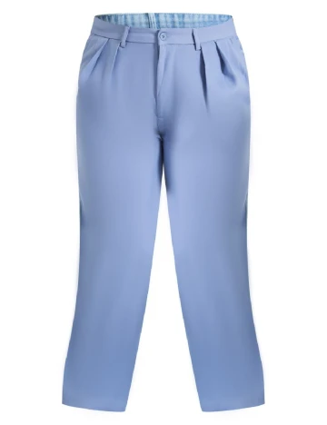 Pantaloni PRETTYLITTLETHING Plus Size, albastru