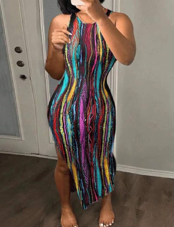 
						Rochie lunga SHEIN, mix culori
