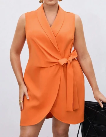 Rochie scurta SHEIN CURVE, portocaliu