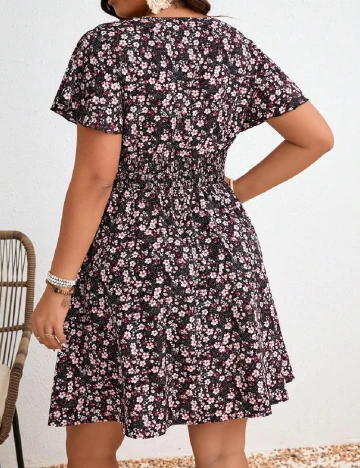 Rochie scurta SHEIN CURVE, floral print