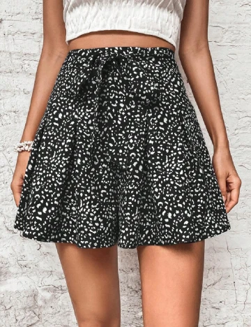 Fusta pantalon SHEIN, negru