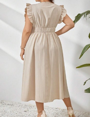 Rochie medie SHEIN CURVE, crem