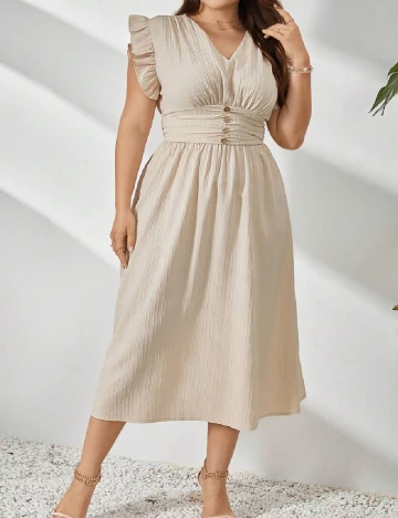 Rochie medie SHEIN CURVE, crem