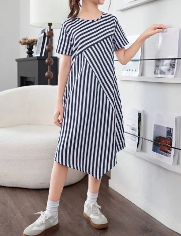 Rochie Shein Kids, alb/albastru