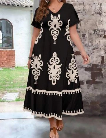 Rochie medie SHEIN CURVE, negru