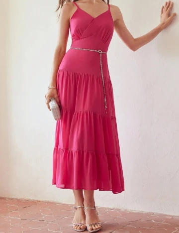 Rochie medie MOTF, roz
