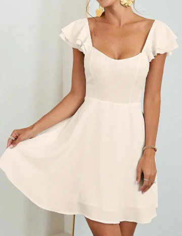 Rochie scurta SHEIN, crem