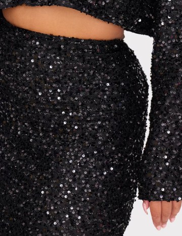 Top PRETTYLITTLETHING Plus Size, negru