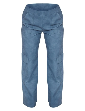 Pantaloni PRETTYLITTLETHING, albastru