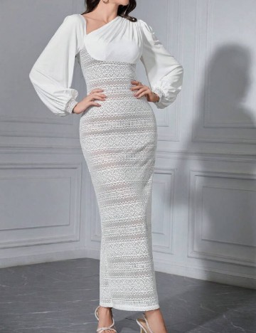 Rochie lunga SHEIN, alb