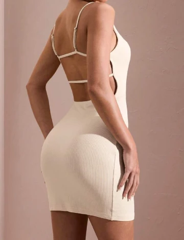 Rochie scurta SHEIN, crem