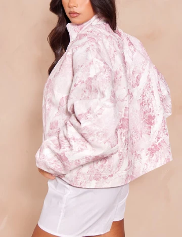 Geaca PRETTYLITTLETHING, roz Roz