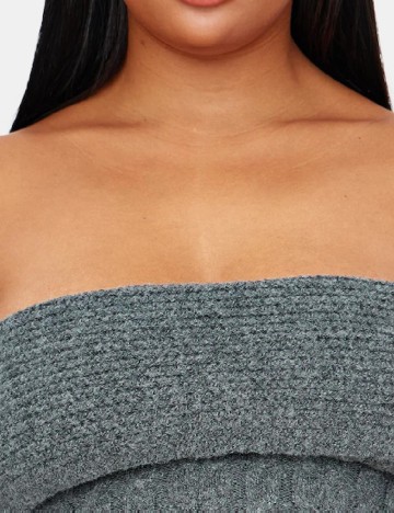 Top PRETTYLITTLETHING Plus Size, gri