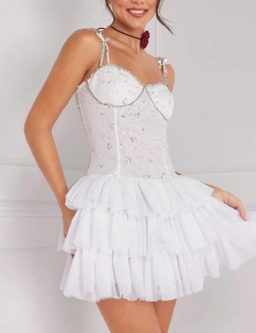 Rochie scurta SHEIN, alb