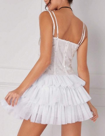 Rochie scurta SHEIN, alb